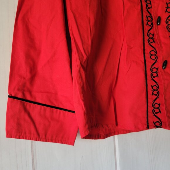 Minotauro Western Wear Embroidered Button-down Shirt, Women’s Sz 14, Red/Black - Picture 2 of 10